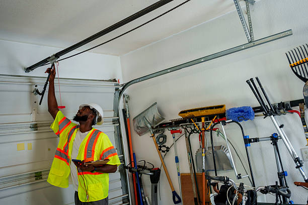 Professional Garage Door Panel Replacement technician working in Brunswick County County, VA